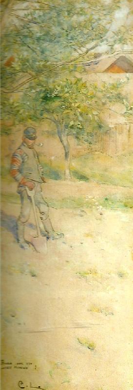 Carl Larsson tradgardsbild oil painting picture